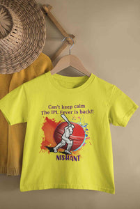 Custom Name Can Not Keep Calm IPL Half Sleeves T-Shirt for Boy-KidsFashionVilla