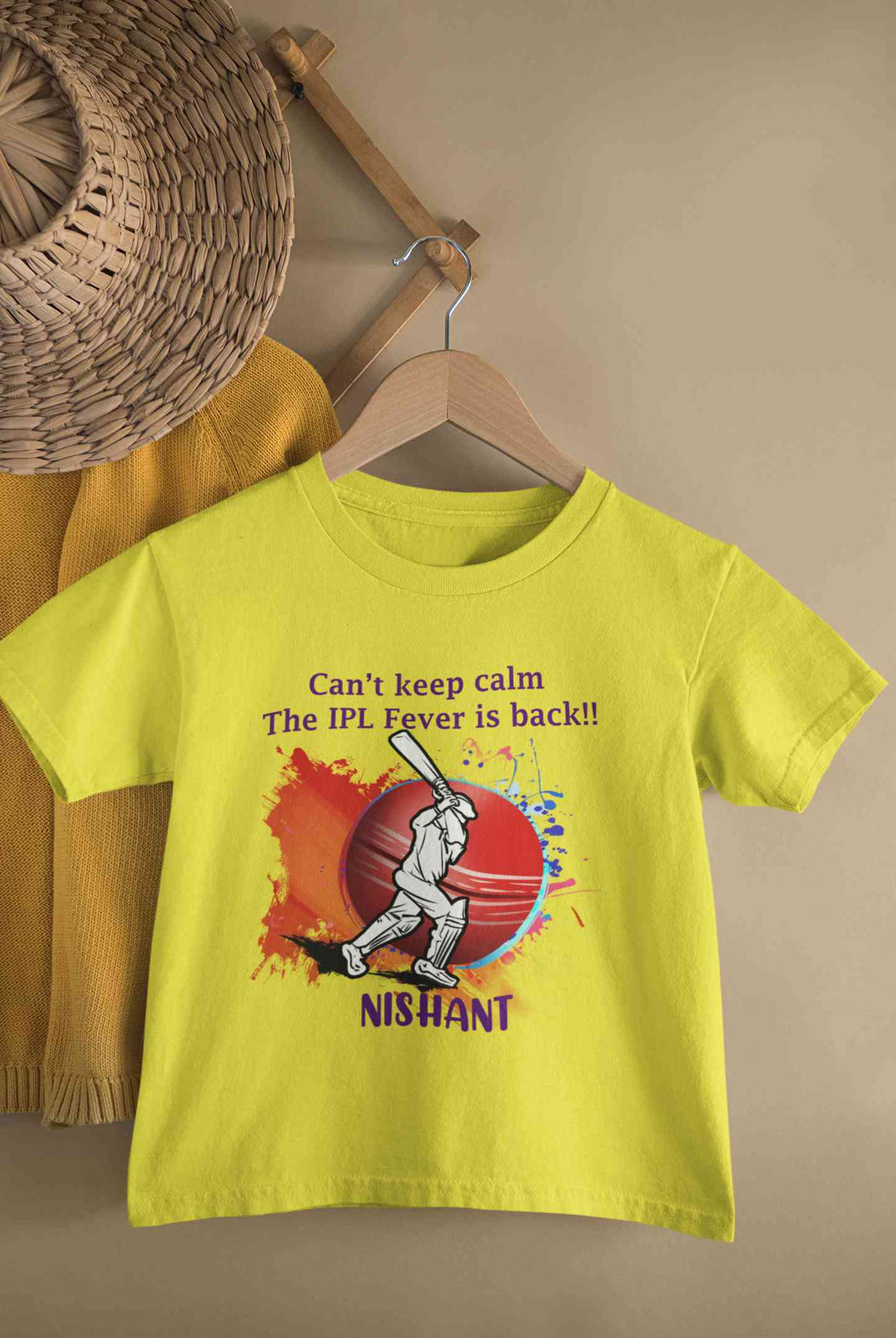 Custom Name Can Not Keep Calm IPL Half Sleeves T-Shirt for Boy-KidsFashionVilla