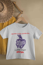 Load image into Gallery viewer, Custom Name IPL KKR Kolkata Knight Riders Korbo Lorbo Jeetbo Re Half Sleeves T-Shirt For Girls -KidsFashionVilla
