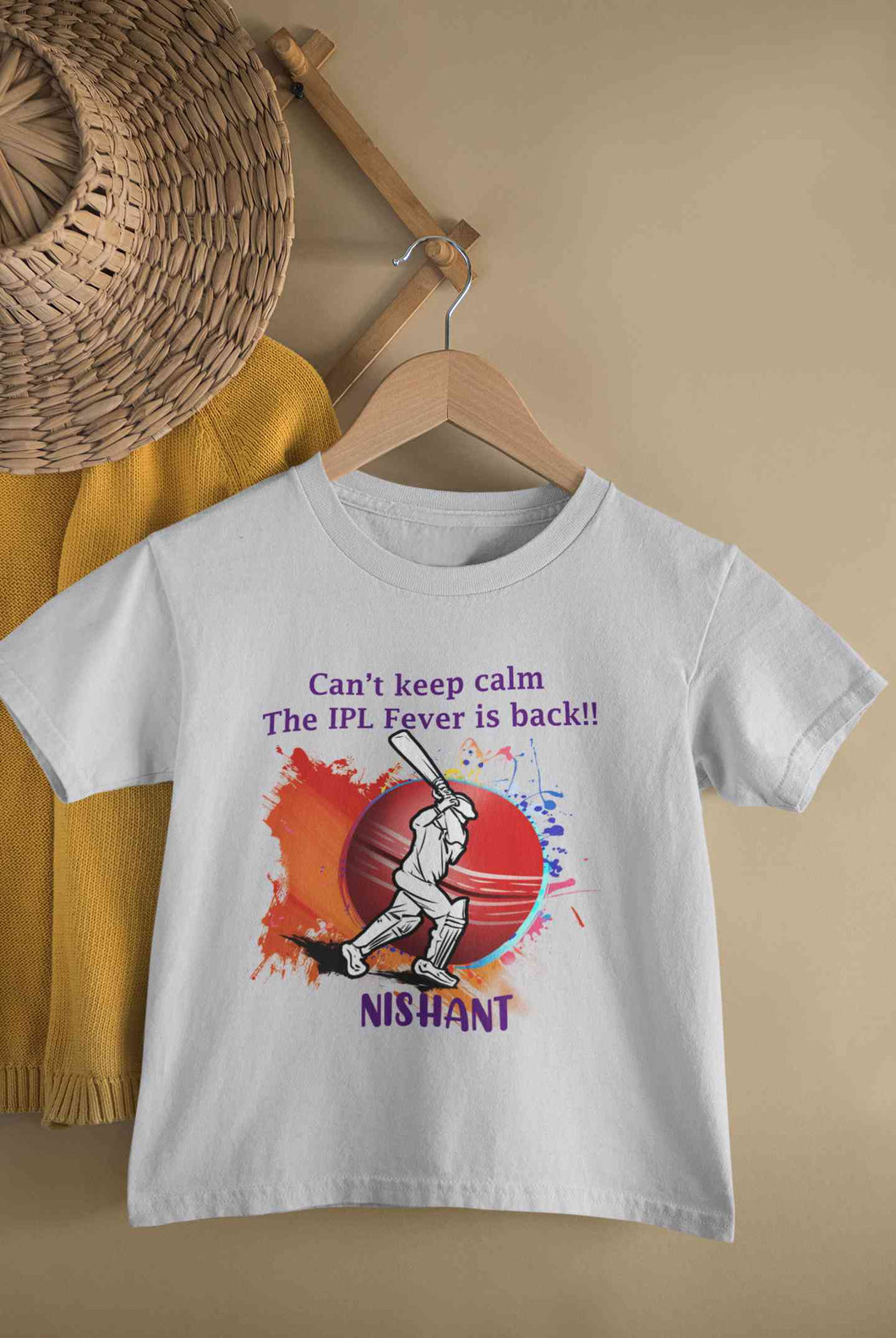 Custom Name Can Not Keep Calm IPL Half Sleeves T-Shirt for Boy-KidsFashionVilla