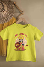 Load image into Gallery viewer, Jai Mata Di Navratri Half Sleeves T-Shirt For Girls -KidsFashionVilla
