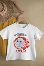 Load image into Gallery viewer, Custom Name Daddy Always Be My First Valentine Half Sleeves T-Shirt for Boy-KidsFashionVilla
