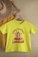 Load image into Gallery viewer, Custom Name Little Goddess Navratri Half Sleeves T-Shirt For Girls -KidsFashionVilla
