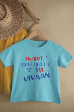 Load image into Gallery viewer, Customized Name My First New Year Half Sleeves T-Shirt for Boy-KidsFashionVilla
