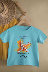 Custom Name IPL Fever Half Sleeves T-Shirt For Girls -KidsFashionVilla