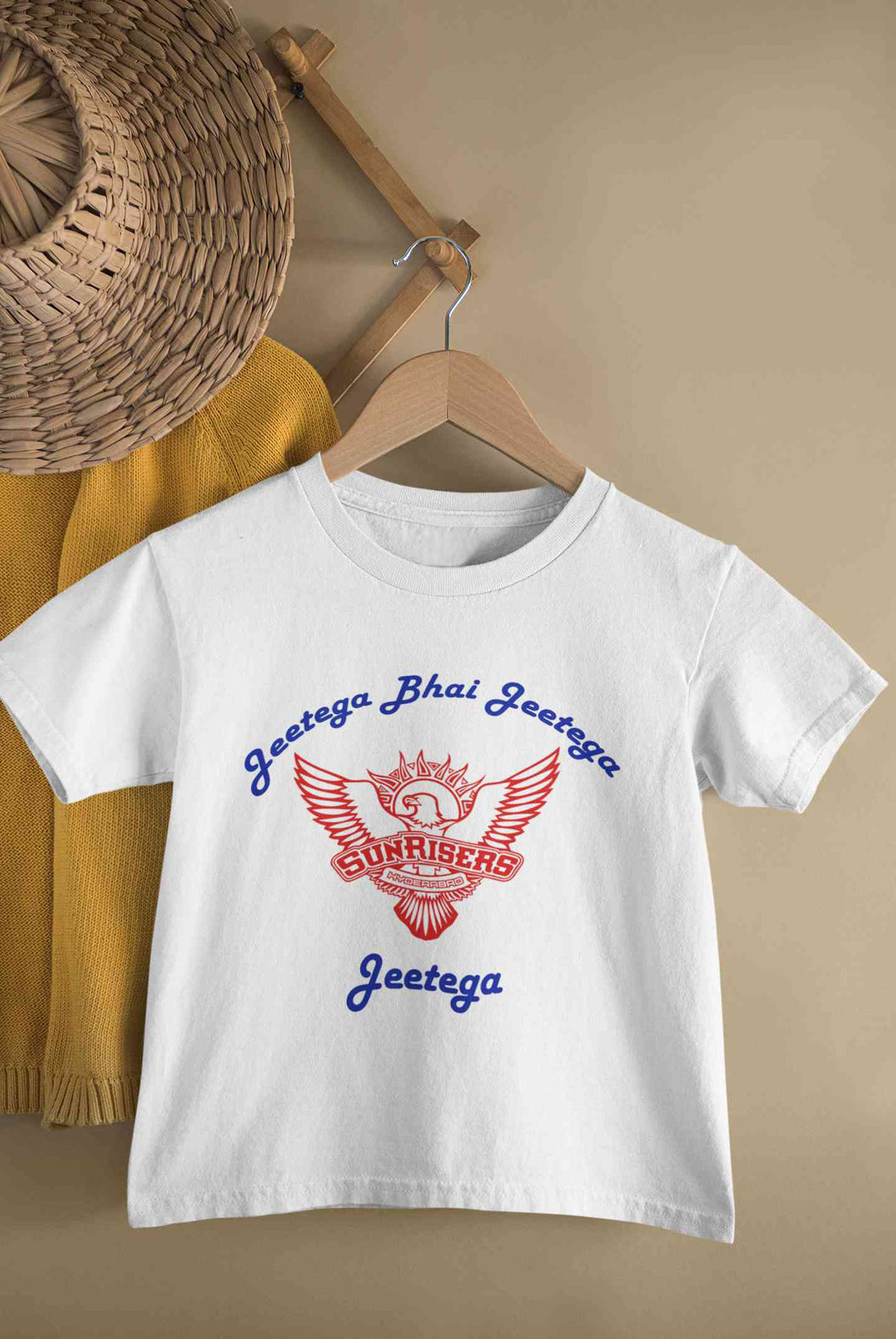 IPL Sunrisers Hyderabad Jeetega Bhai Jeetega SRH Jeetega Half Sleeves T-Shirt For Girls -KidsFashionVilla