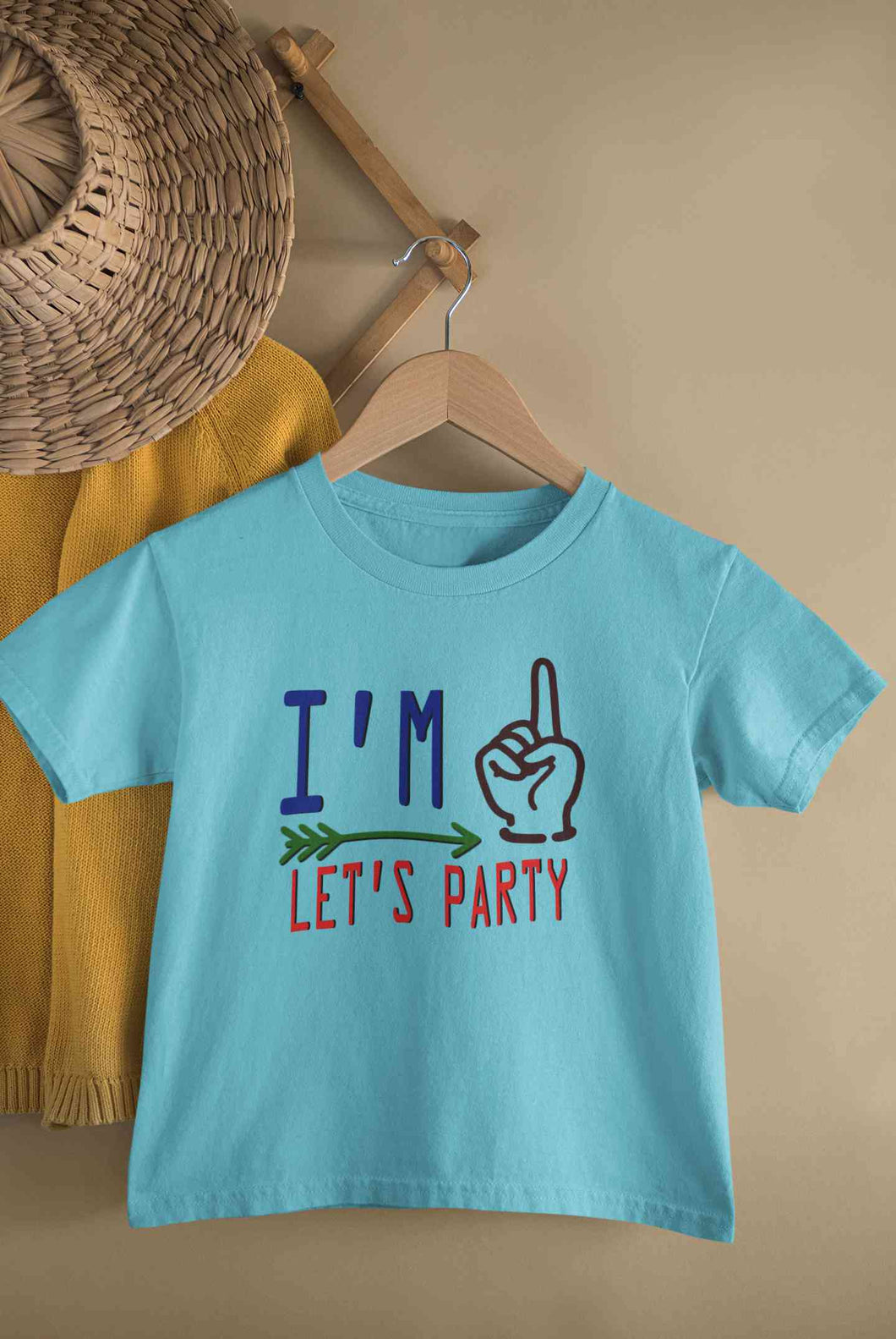 One Lets Party First Birthday Half Sleeves T-Shirt for Boy-KidsFashionVilla