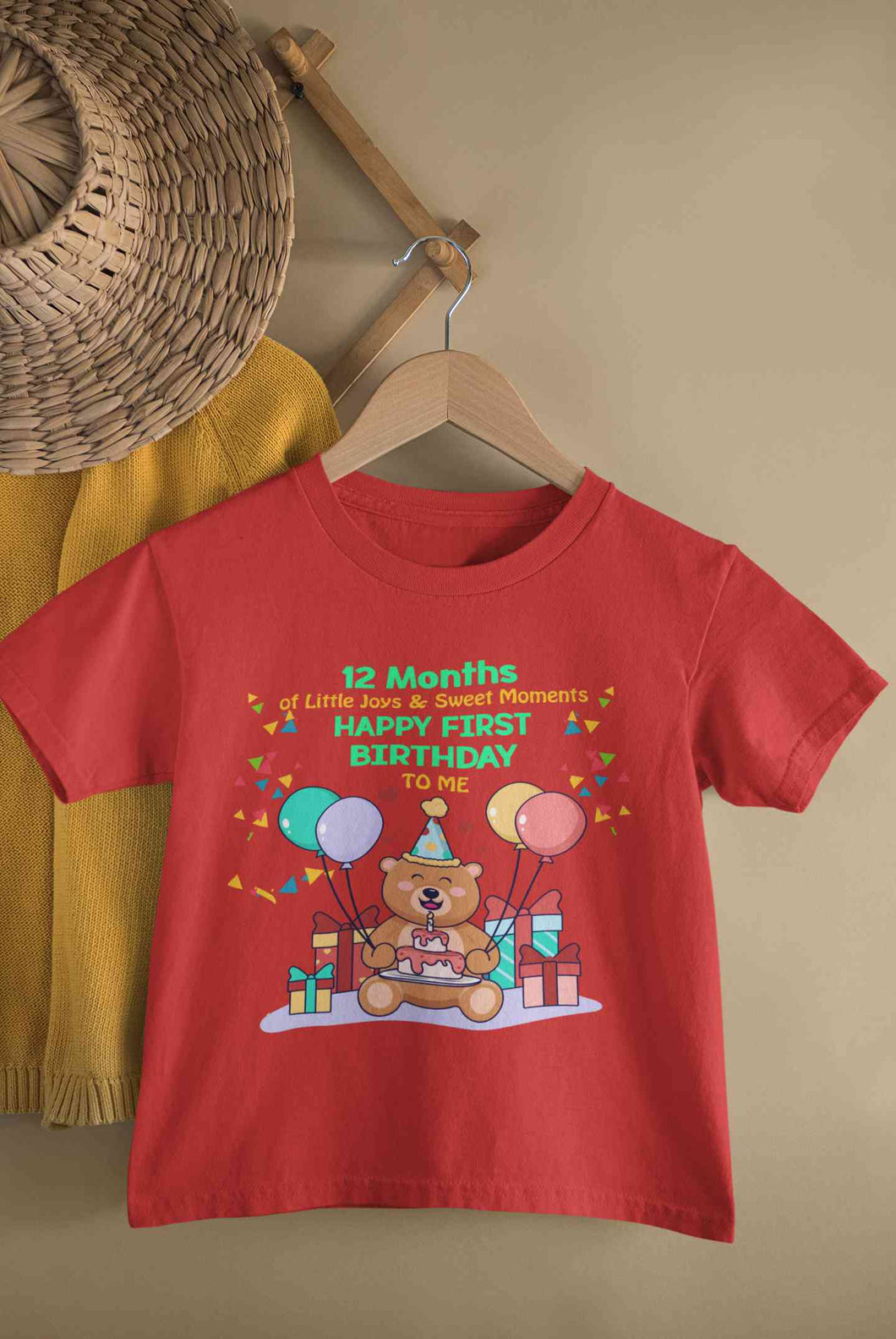 My First Birthday Half Sleeves T-Shirt For Girls -KidsFashionVilla