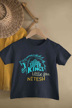 Load image into Gallery viewer, Custom Name IPL CSK Chennai Super Kings Little Fan Half Sleeves T-Shirt for Boy-KidsFashionVilla
