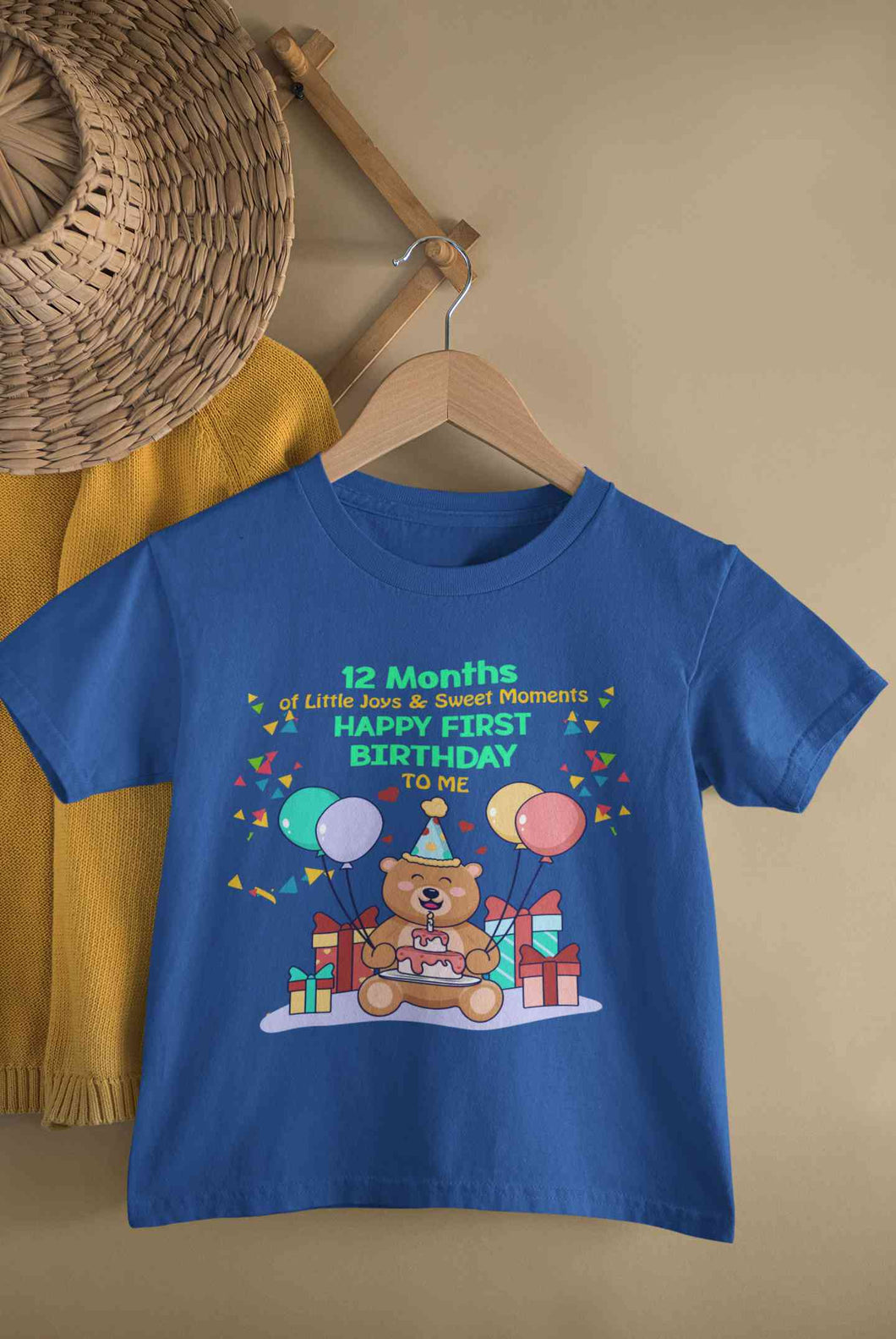 My First Birthday Half Sleeves T-Shirt for Boy-KidsFashionVilla