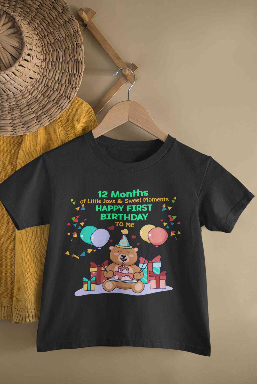 My First Birthday Half Sleeves T-Shirt For Girls -KidsFashionVilla
