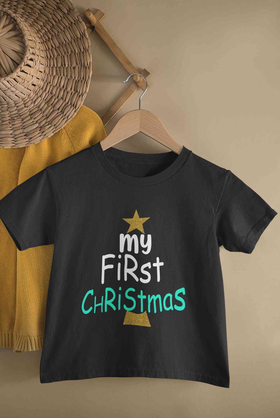 My First Christmas Half Sleeves T-Shirt for Boy-KidsFashionVilla