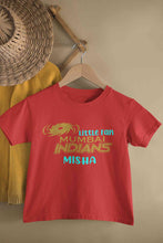 Load image into Gallery viewer, Custom Name IPL MI Little Fan Mumbai Indians Half Sleeves T-Shirt For Girls -KidsFashionVilla
