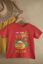 Load image into Gallery viewer, Custom Name Time For Pongal Half Sleeves T-Shirt For Girls -KidsFashionVilla
