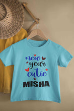 Load image into Gallery viewer, Customized Name New Year Cutie Half Sleeves T-Shirt For Girls -KidsFashionVilla
