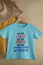 Load image into Gallery viewer, IPL We Are Loud CSK Chennai Super Kings Half Sleeves T-Shirt For Girls -KidsFashionVilla
