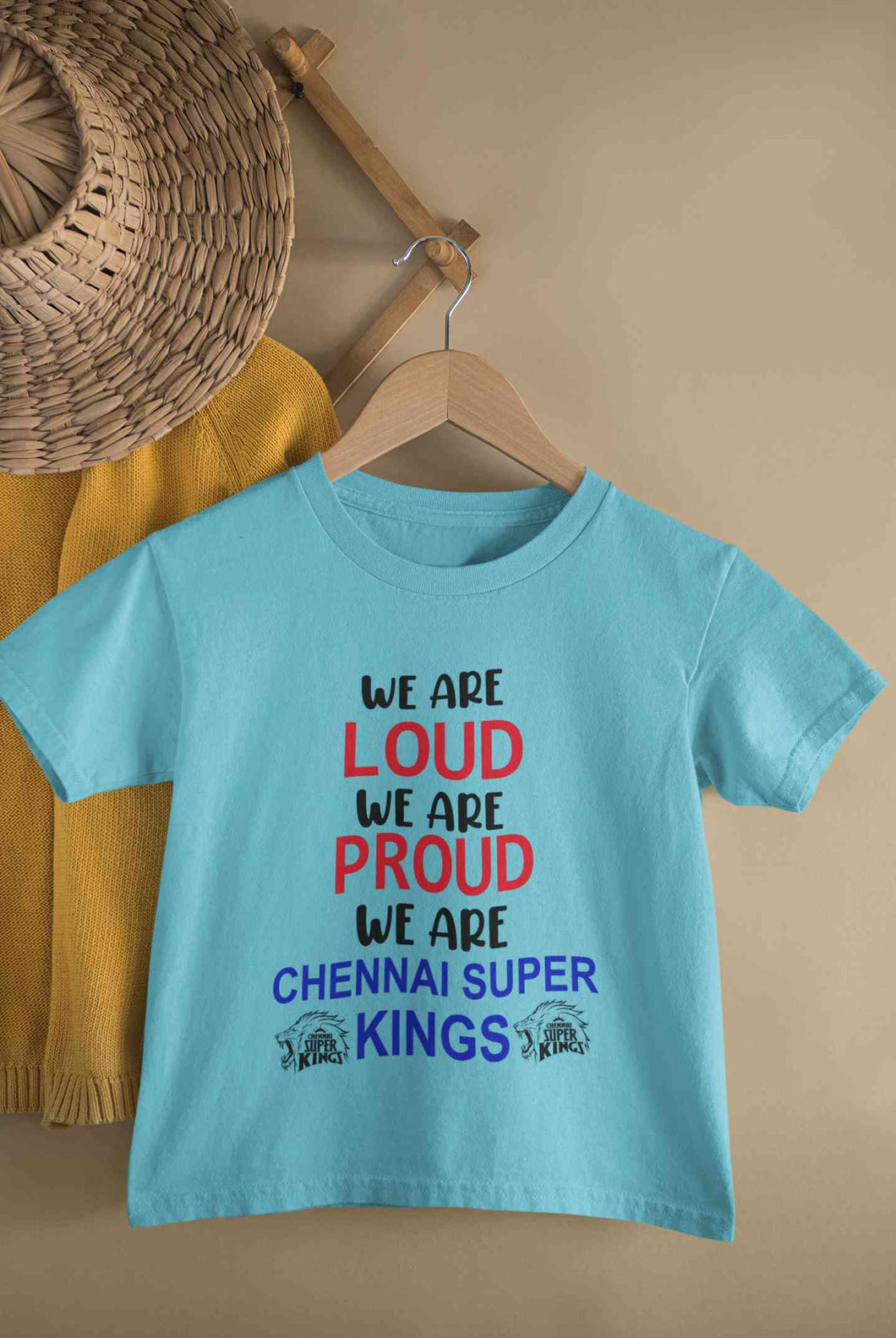IPL We Are Loud CSK Chennai Super Kings Half Sleeves T-Shirt For Girls -KidsFashionVilla