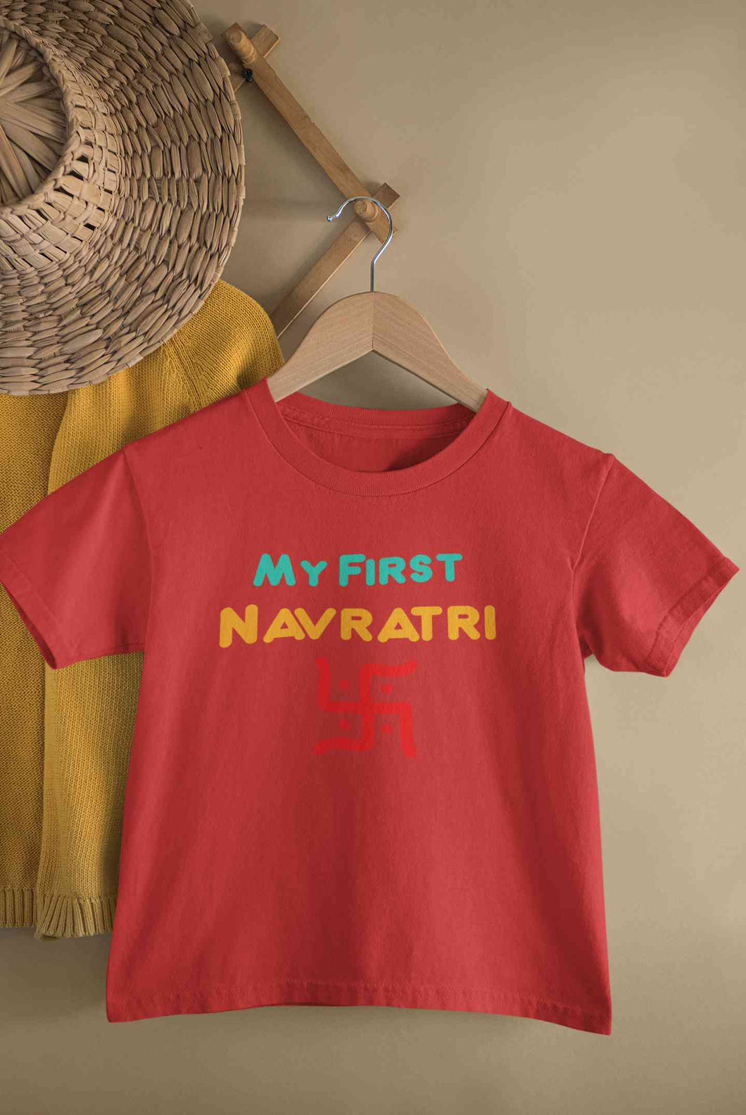 My First Navratri Half Sleeves T-Shirt for Boy-KidsFashionVilla