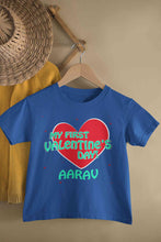 Load image into Gallery viewer, Custom Name 1st Valentine Half Sleeves T-Shirt for Boy-KidsFashionVilla
