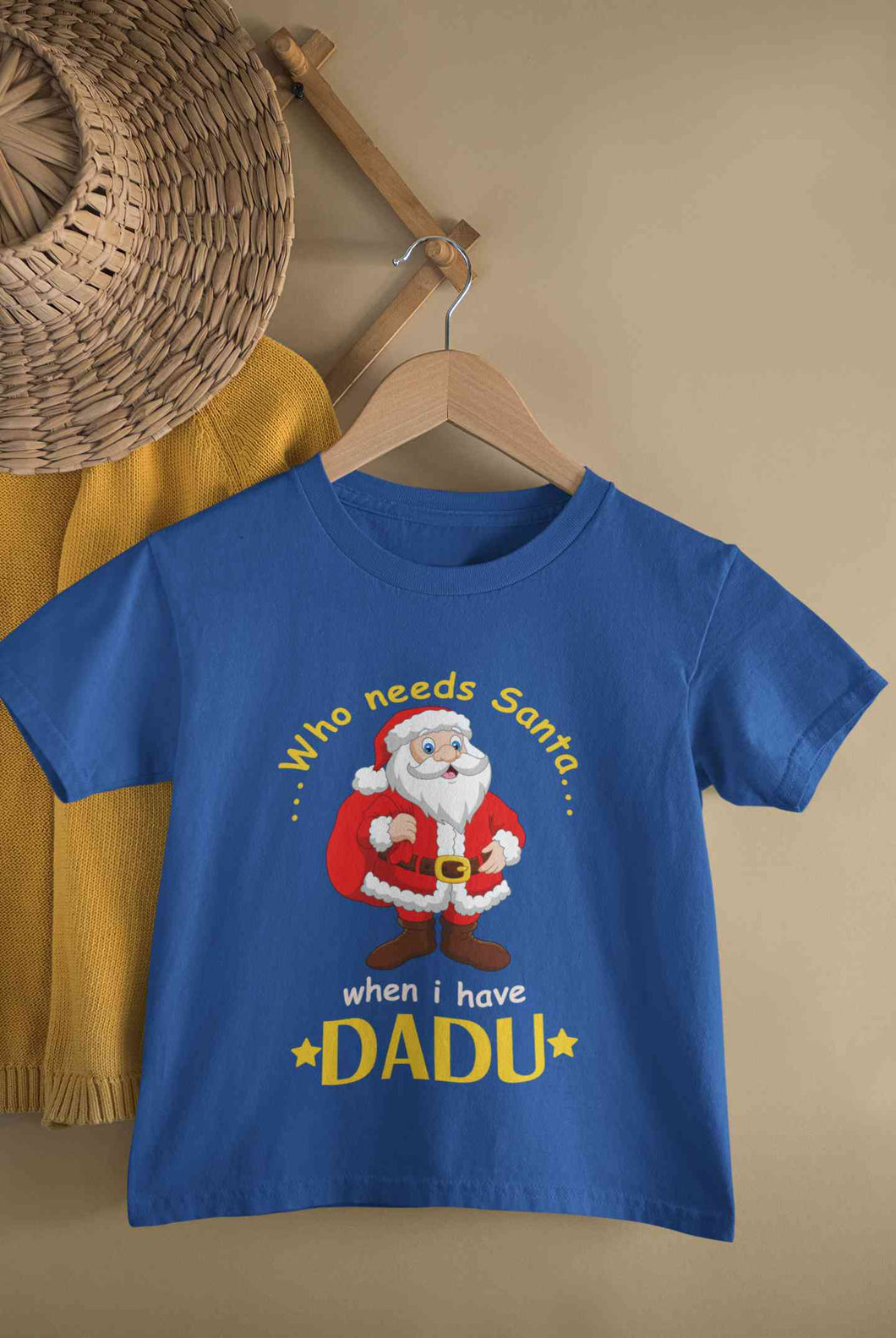 Who Need Santa When I Have Dadu Christmas Half Sleeves T-Shirt for Boy-KidsFashionVilla