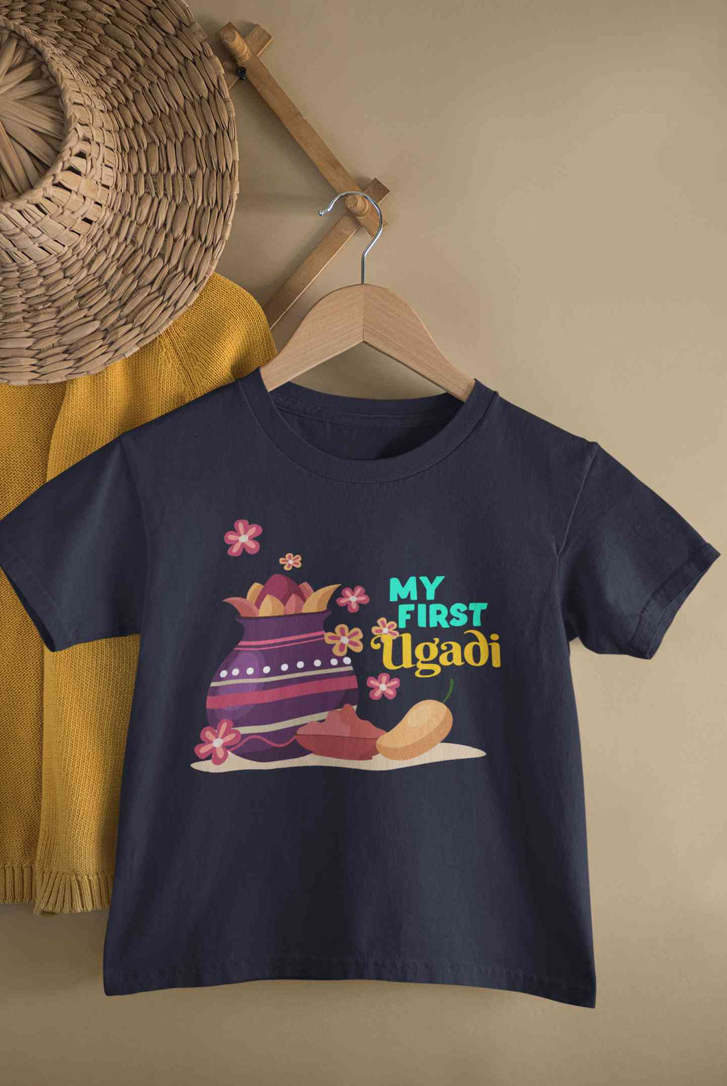My First Ugadi Half Sleeves T-Shirt for Boy-KidsFashionVilla