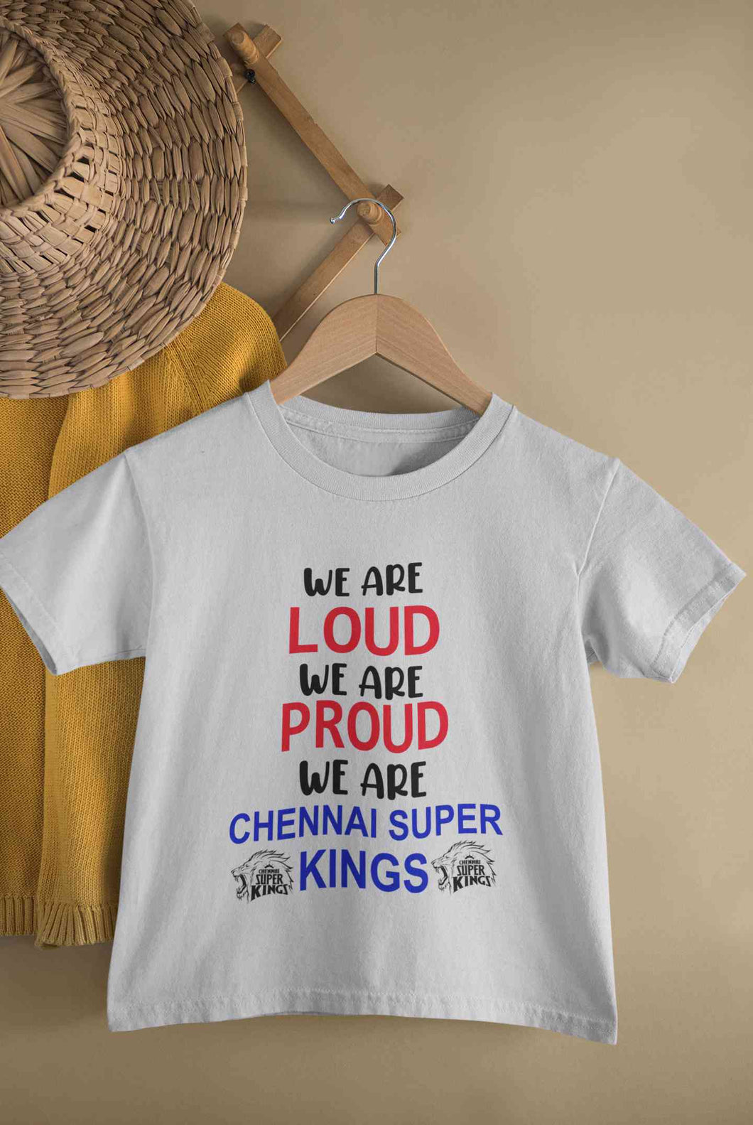 IPL We Are Loud CSK Chennai Super Kings Half Sleeves T-Shirt for Boy-KidsFashionVilla