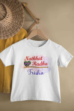 Load image into Gallery viewer, Custom Name Natkhat Radha Janmashtami Half Sleeves T-Shirt For Girls -KidsFashionVilla

