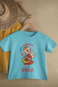 Custom Name My First Navratri Half Sleeves T-Shirt For Girls -KidsFashionVilla