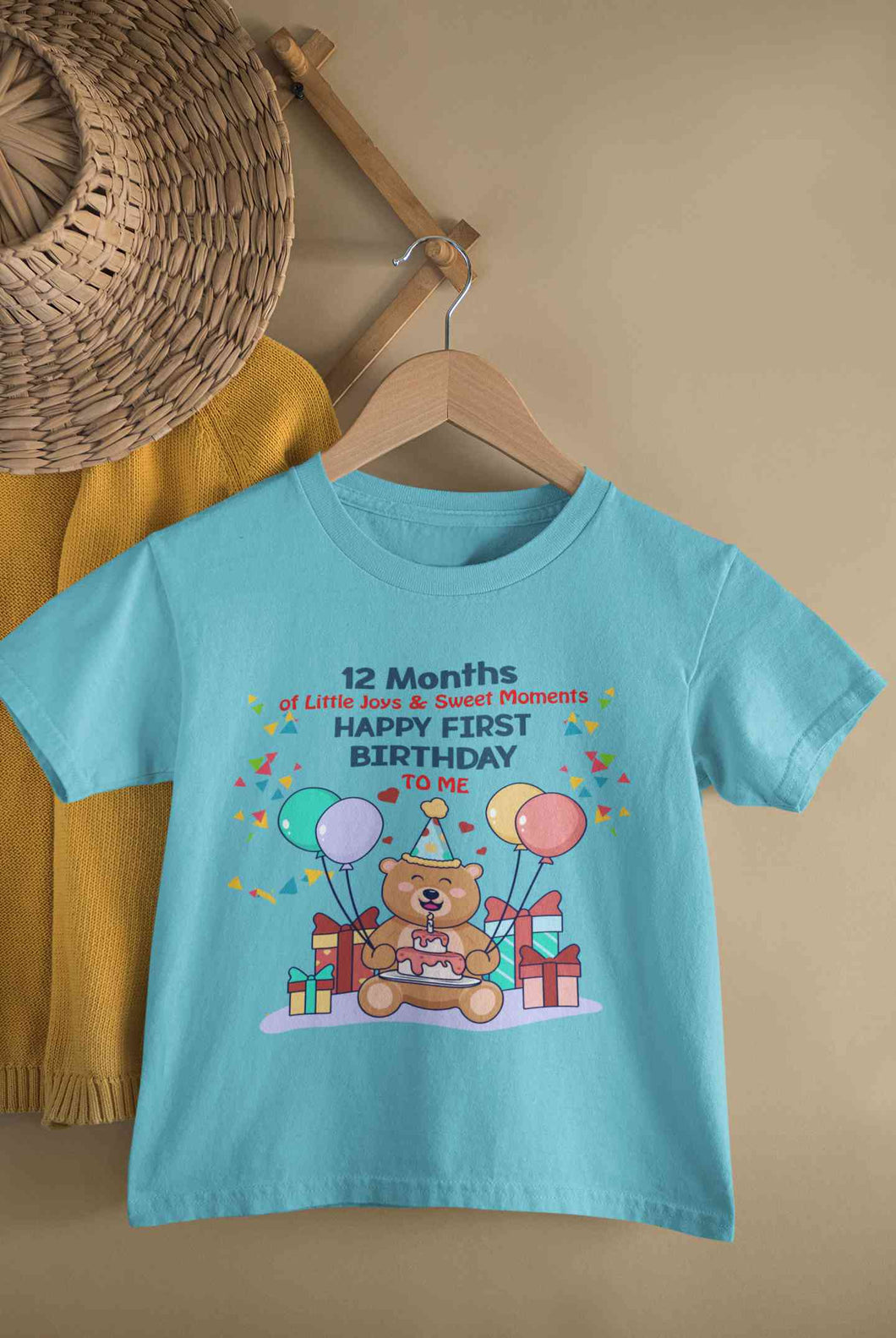 My First Birthday Half Sleeves T-Shirt For Girls -KidsFashionVilla