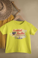 Load image into Gallery viewer, Custom Name Natkhat Radha Janmashtami Half Sleeves T-Shirt For Girls -KidsFashionVilla

