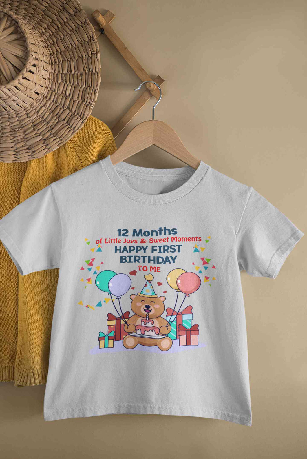 My First Birthday Half Sleeves T-Shirt For Girls -KidsFashionVilla