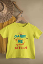 Load image into Gallery viewer, Custom Name Garbe Ghumva Re Navratri Half Sleeves T-Shirt for Boy-KidsFashionVilla
