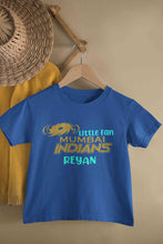Load image into Gallery viewer, Custom Name IPL MI Mumbai Indians Little Fan Half Sleeves T-Shirt for Boy-KidsFashionVilla
