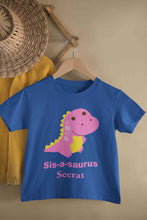 Load image into Gallery viewer, Custom Name Sis A Sauras Rakhi Half Sleeves T-Shirt For Girls -KidsFashionVilla

