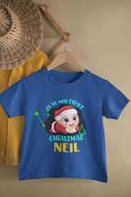 Load image into Gallery viewer, Customized Name It Is My First Christmas Half Sleeves T-Shirt for Boy-KidsFashionVilla
