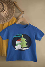 Load image into Gallery viewer, Merry Christmas Half Sleeves T-Shirt For Girls -KidsFashionVilla
