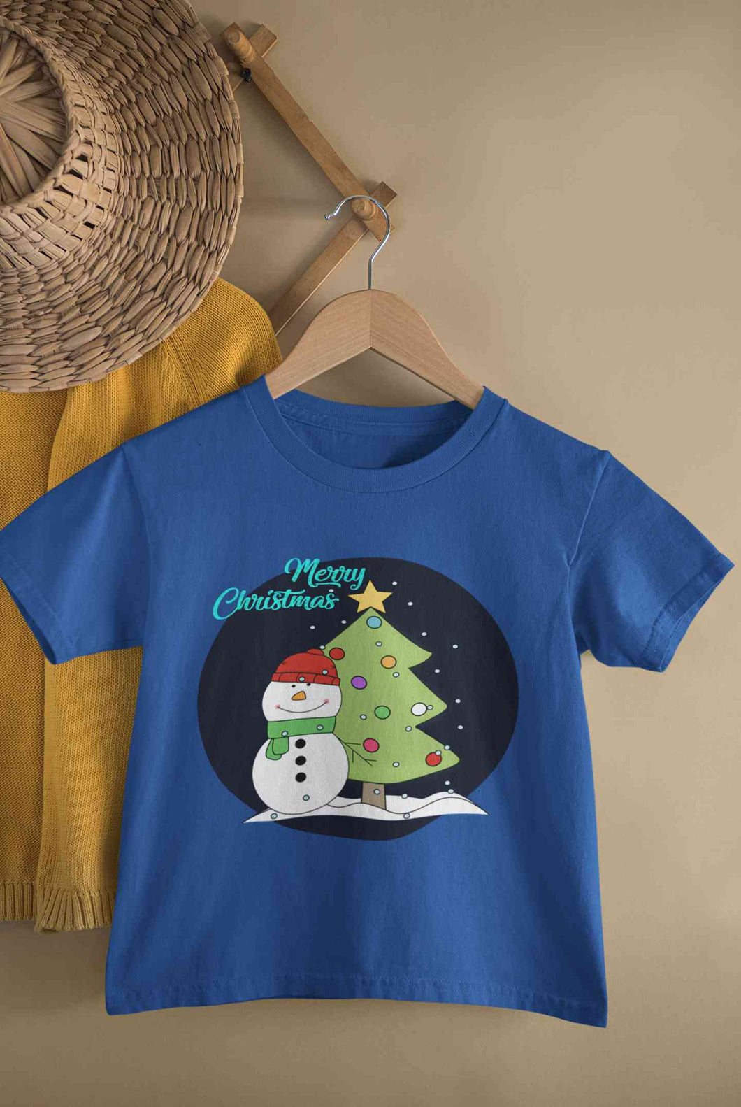 Merry Christmas Half Sleeves T-Shirt For Girls -KidsFashionVilla