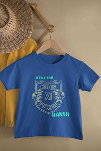 Custom Name IPL PBKS Punjab Super Kings Little Fan Half Sleeves T-Shirt for Boy-KidsFashionVilla