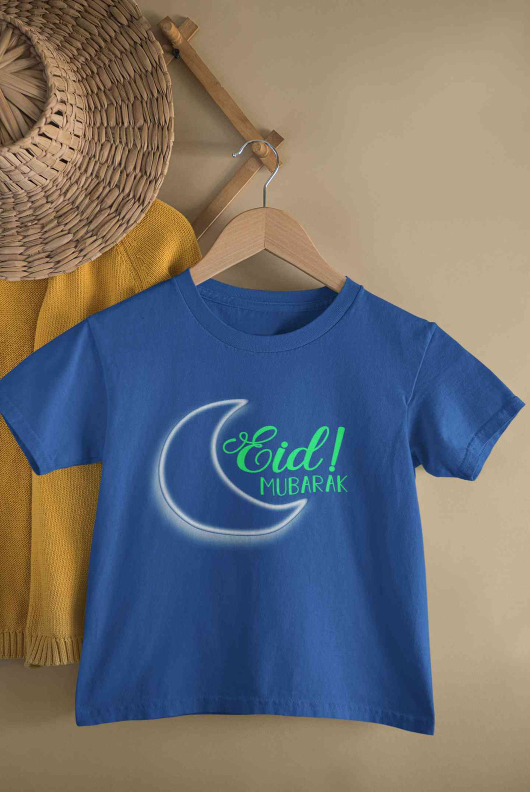 Eid Mubaaarak Half Sleeves T-Shirt For Girls -KidsFashionVilla