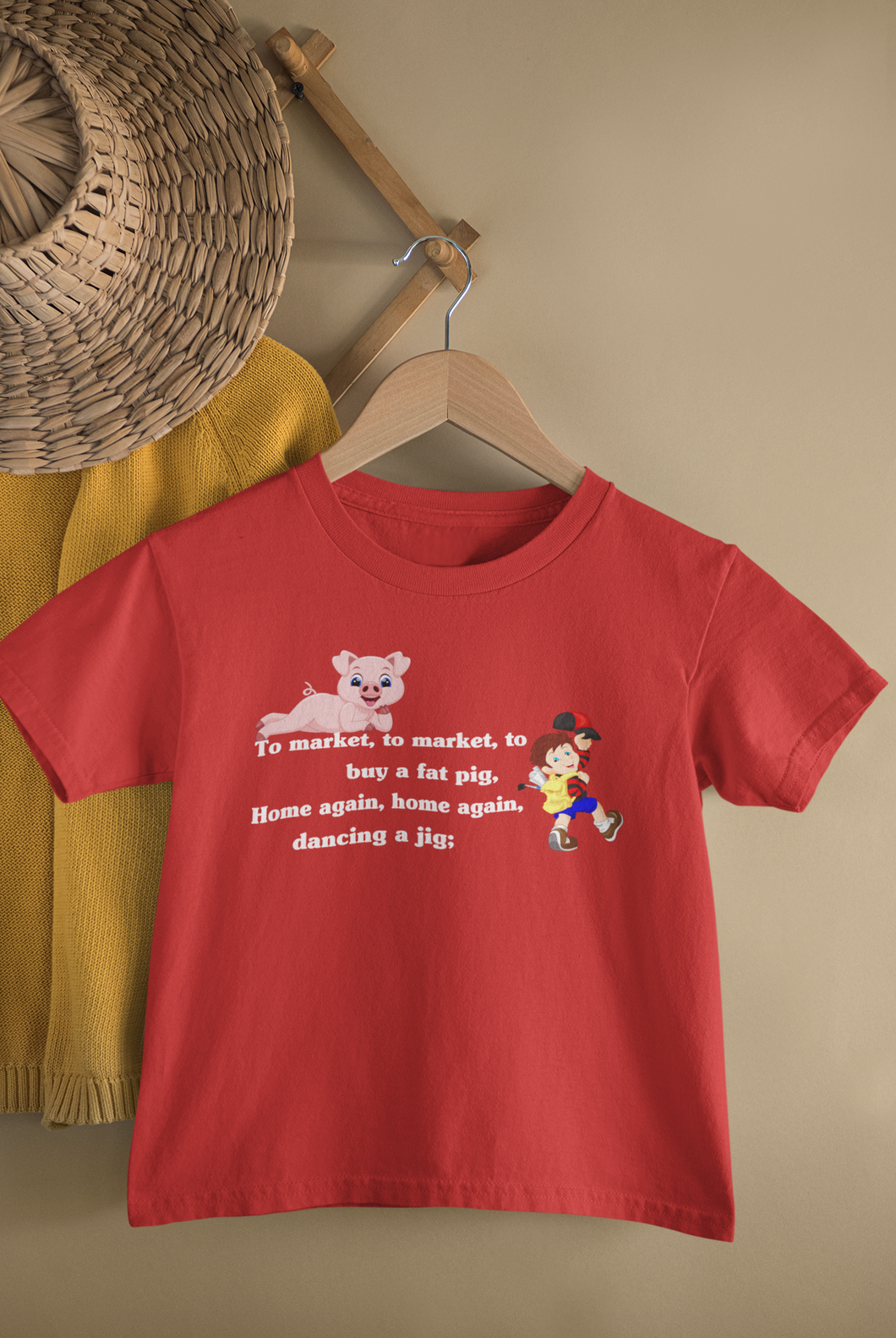 To Market To Market Poem Half Sleeves T-Shirt for Boy-KidsFashionVilla
