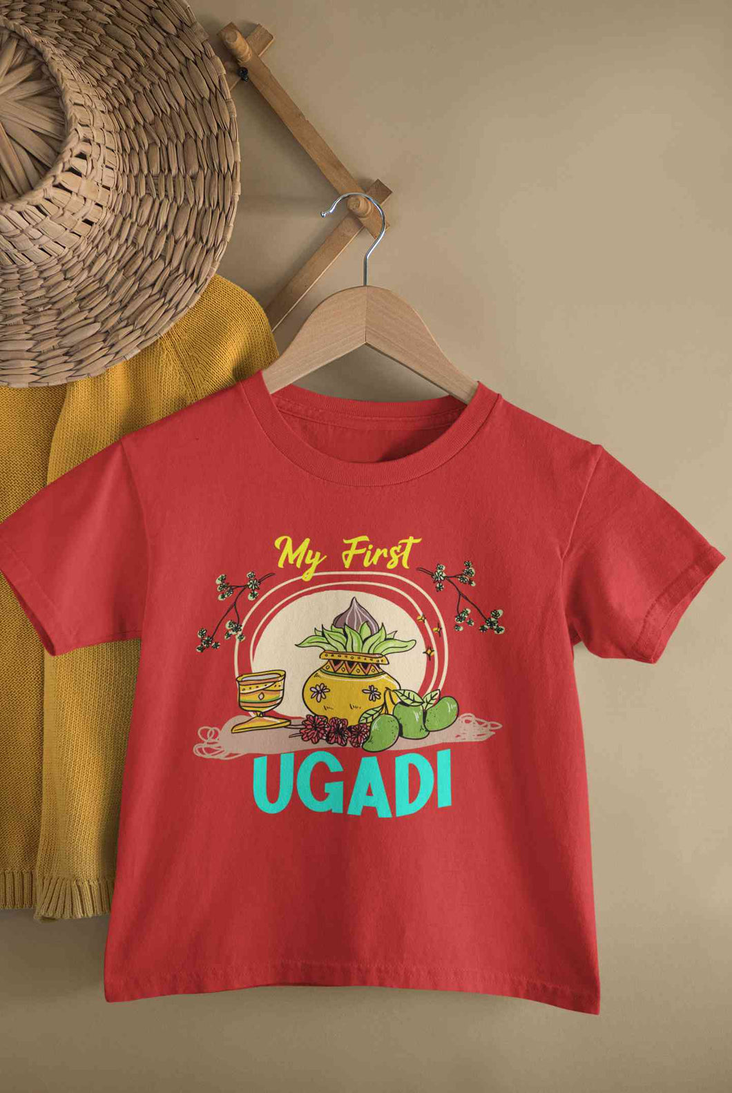 My First Ugadi Half Sleeves T-Shirt for Boy-KidsFashionVilla