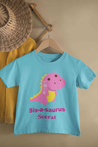 Custom Name Sis A Sauras Rakhi Half Sleeves T-Shirt For Girls -KidsFashionVilla