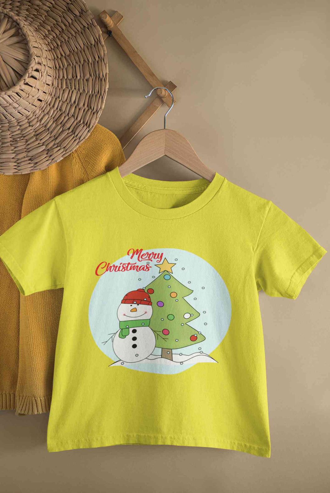 Merry Christmas Half Sleeves T-Shirt For Girls -KidsFashionVilla