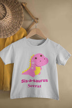 Load image into Gallery viewer, Custom Name Sis A Sauras Rakhi Half Sleeves T-Shirt For Girls -KidsFashionVilla
