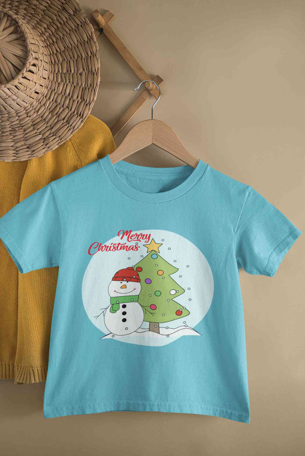 Merry Christmas Half Sleeves T-Shirt For Girls -KidsFashionVilla
