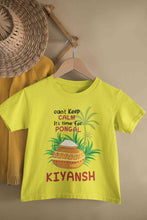 Load image into Gallery viewer, Custom Name Time For Pongal Half Sleeves T-Shirt for Boy-KidsFashionVilla
