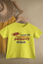 Load image into Gallery viewer, Custom Name IPL MI Mumbai Indians Little Fan Half Sleeves T-Shirt for Boy-KidsFashionVilla
