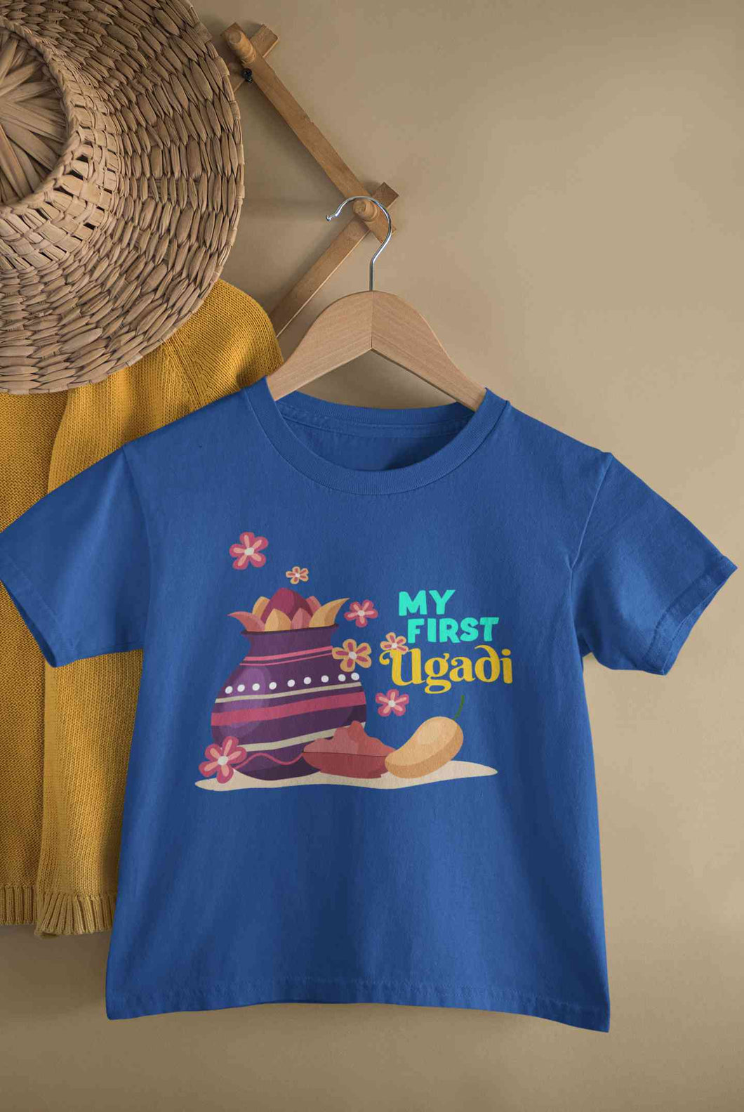 My First Ugadi Half Sleeves T-Shirt for Boy-KidsFashionVilla
