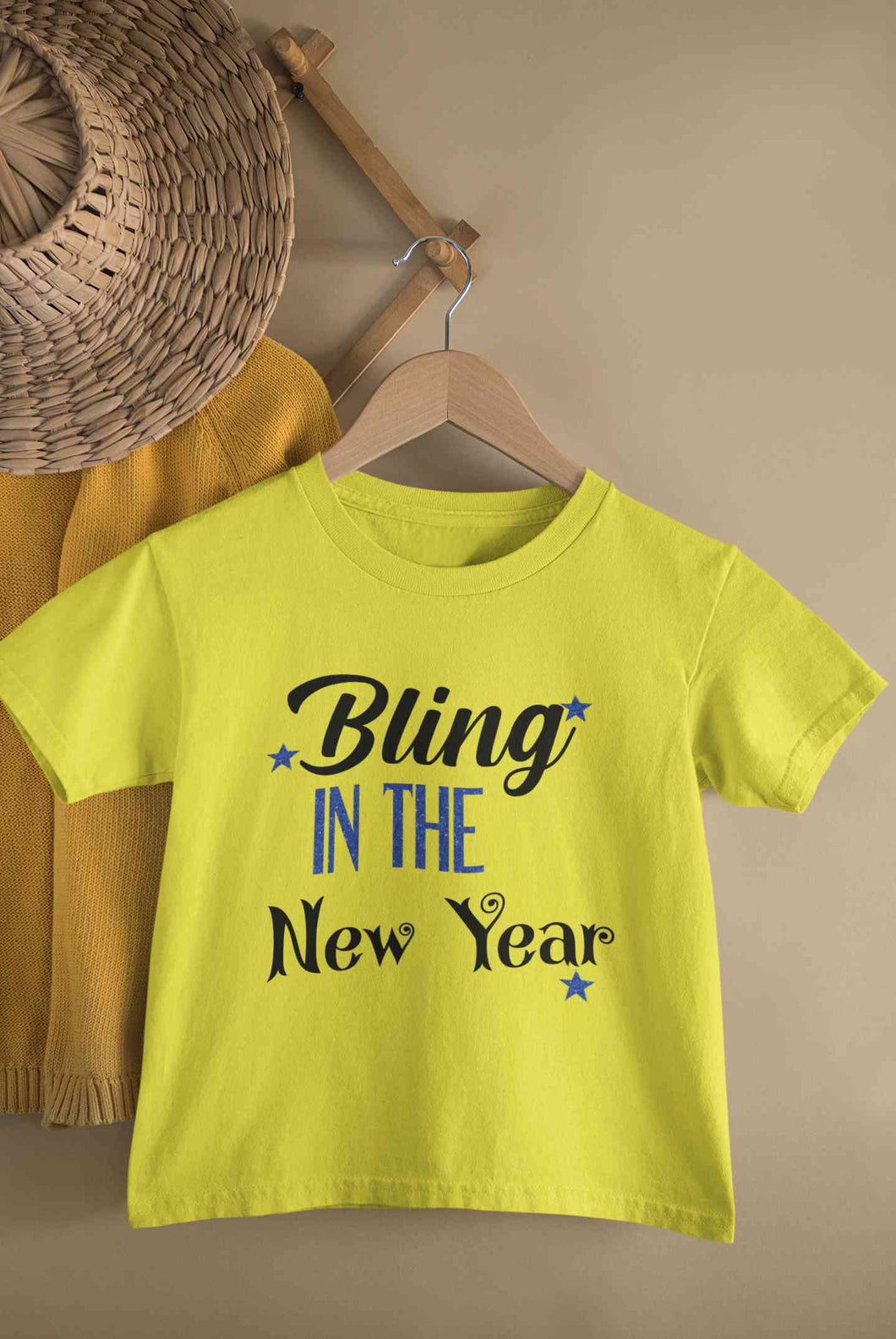 Bling In The New Year Half Sleeves T-Shirt for Boy-KidsFashionVilla
