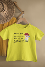 Load image into Gallery viewer, After A Bath Poem Half Sleeves T-Shirt For Girls -KidsFashionVilla
